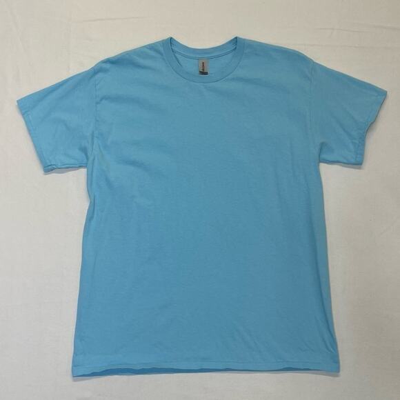 Gildan T-shirt women’s Size Large bright sky short sleeve tee crewneck - Picture 3 of 8